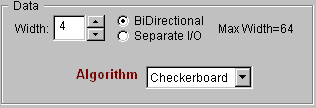 Selecting memory width